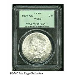 1891-CC S$1 MS63 PCGS. VAM-3, A Top 100 Variety. 