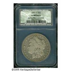 1893-S S$1 Good Details, Improperly Cleaned, NCS.