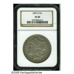 1895-O S$1 XF40 NGC. Light to medium gray color b