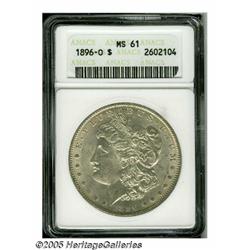 1896-O S$1 MS61 ANACS. A sharply struck and satin