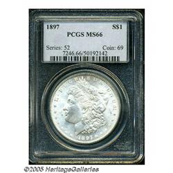 1897 S$1 MS66 PCGS. Well struck, highly lustrous,