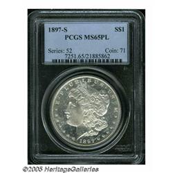 1897-S S$1 MS65 Prooflike PCGS. Well struck and e