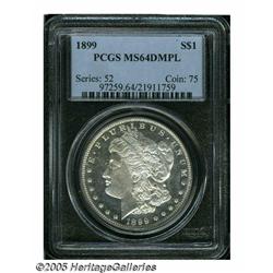 1899 S$1 MS64 Deep Mirror Prooflike PCGS. Sharply