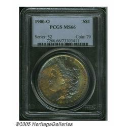 1900-O S$1 MS66 PCGS. Iridescent yellow-gold, lav