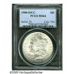 1900-O/CC S$1 MS64 PCGS. This lustrous specimen r