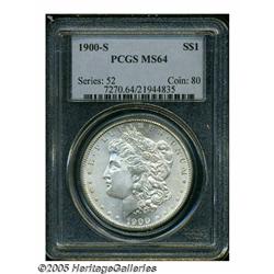 1900-S S$1 MS64 PCGS. Softly struck above Liberty