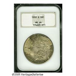 1900-S S$1 MS64 NGC. Softly struck over the cente