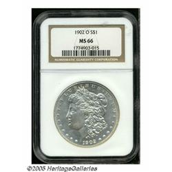 1902-O S$1 MS66 NGC. This O-mint dollar is sharpl