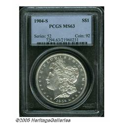 1904-S S$1 MS63 PCGS. Shimmering, wholly original
