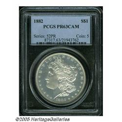 1882 S$1 PR63 Cameo PCGS. Essentially untoned wit