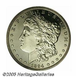 1894 S$1 PR66 NGC. Brilliant and especially well 