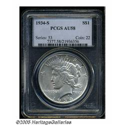 1934-S S$1 AU58 PCGS. Well struck and still lustr