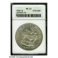 1900 S$1 Lafayette Dollar MS61 ANACS. DuVall 1-B.