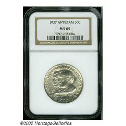 1937 50C Antietam MS65 NGC. A bright, satiny, unt