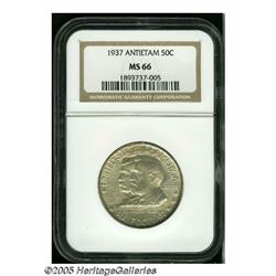 1937 50C Antietam MS66 NGC. Smooth, nearly unblem