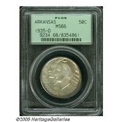 1935-D 50C Arkansas MS66 PCGS. Rich dove-gray and