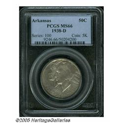 1938-D 50C Arkansas MS66 PCGS. This issue was str