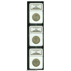 1936 SET Columbia PDS Set MS65 to MS66 NGC. The l