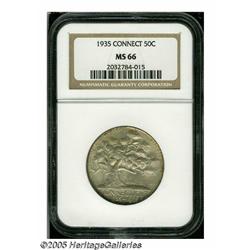 1935 50C Connecticut MS66 NGC. Well struck with a