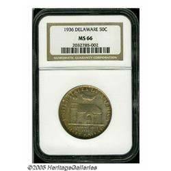 1936 50C Delaware MS66 NGC. Sharply struck with v