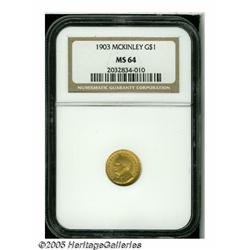 1903 G$1 Louisiana Purchase/McKinley MS64 NGC. Th
