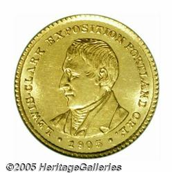 1905 G$1 Lewis and Clark MS63 PCGS. Brilliant and