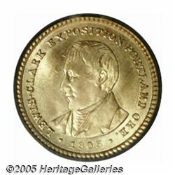 1905 G$1 Lewis and Clark MS64 PCGS. Fully lustrou