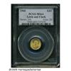 Image 3 : 1905 G$1 Lewis and Clark MS64 PCGS. Fully lustrou