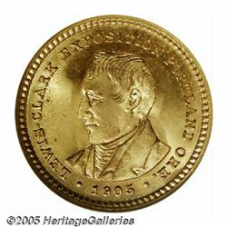 1905 G$1 Lewis and Clark MS67 NGC. Sharply struck