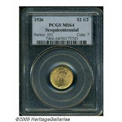 1926 $2 1/2 Sesquicentennial MS64 PCGS. Typically