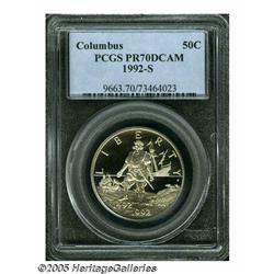 1992-S 50C Columbus Half Dollar PR70 Deep Cameo P