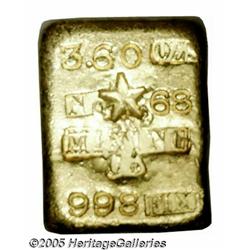 1880 Star Mining Company Gold Transport Ingot. A 