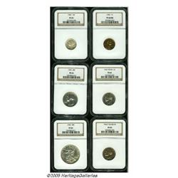 1942 Proof Set PR63 to PR65 NGC. The set includes