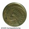 Image 1 : Undated 1C Indian Cent--Struck 20% Off Center--VF