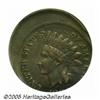 Image 1 : Undated 1C Indian Cent--Struck 20% Off Center--VF