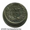 Image 2 : Undated 1C Indian Cent--Struck 20% Off Center--VF