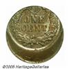 Image 2 : Undated Indian Cent 1C --Struck 20% Off Center--A