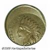 Image 1 : Undated 1C Indian Cent--Struck 20% Off Center--AU