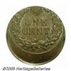 Image 2 : Undated 1C Indian Cent--Struck 20% Off Center--AU