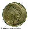Image 1 : 1863 1C Indian Cent--Struck 12% Off Center--Good 