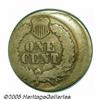 Image 2 : 1863 1C Indian Cent--Struck 12% Off Center--Good 