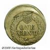 Image 2 : 1863 1C Indian Cent--Struck 15% Off Center--Fine 