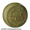 Image 2 : 1903 1C Indian Cent--Struck 30% Off Center--XF45 