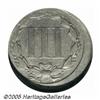 Image 2 : 1865 3CN Three Cent Nickel--10% Off Center--VF30 
