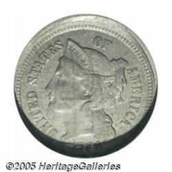 1881 3CN Three Cent Nickel--Broadstruck--VF30 NGC