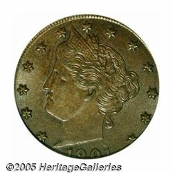 1901 5C Liberty Nickel--Struck on a Cent Planchet