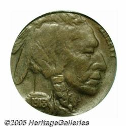 1918 5C Buffalo Nickel--Struck on a Cent Planchet