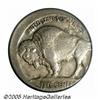 Image 2 : 1920 5C Buffalo Nickel--Struck 10% Off Center--AU