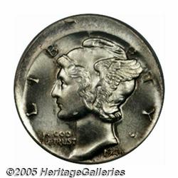 1944 10C Mercury Dime--Struck 10% Off Center--MS6