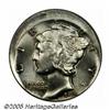 Image 1 : 1944 10C Mercury Dime--Struck 10% Off Center--MS6